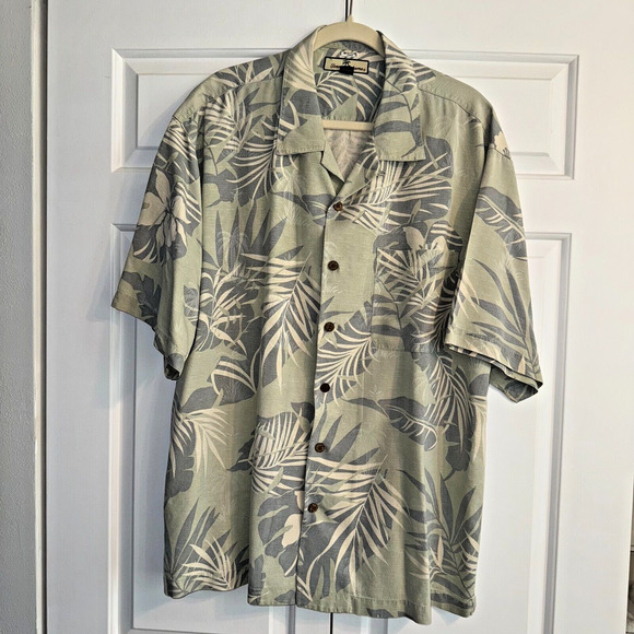 Tommy Bahama Other - TOMMY BAHAMA Silk Shirt Men's XL Green Blue Floral Resort Tropical Beach